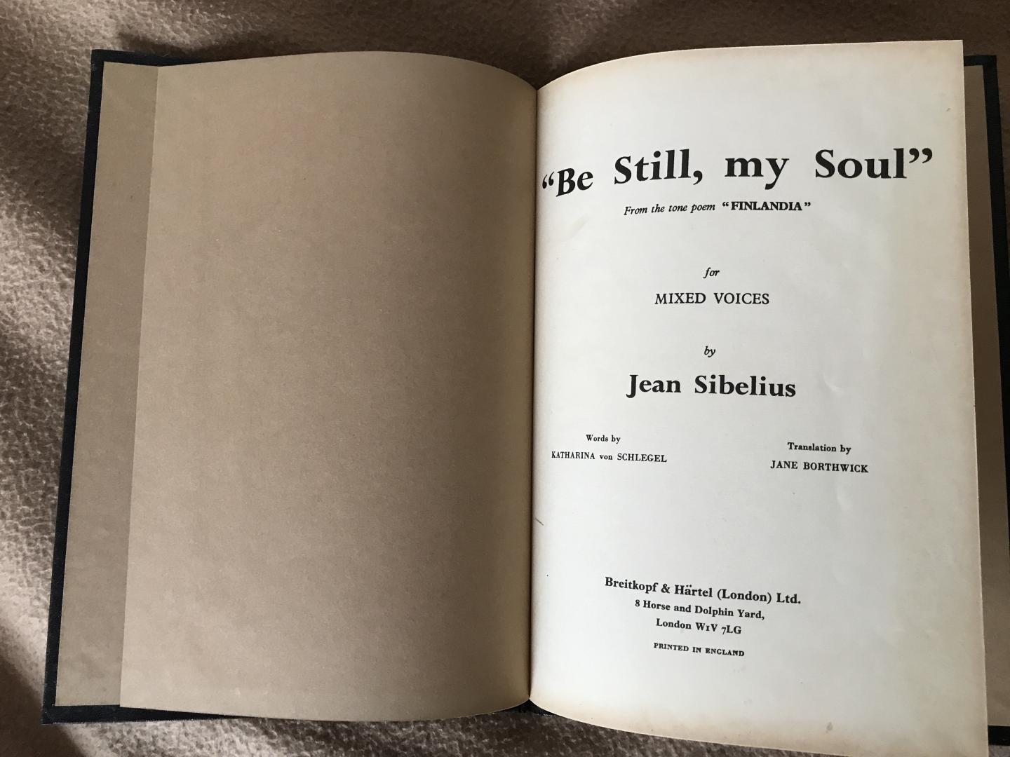 Sibelius, Jean - “Be Still, my Soul” from “Finlandia”