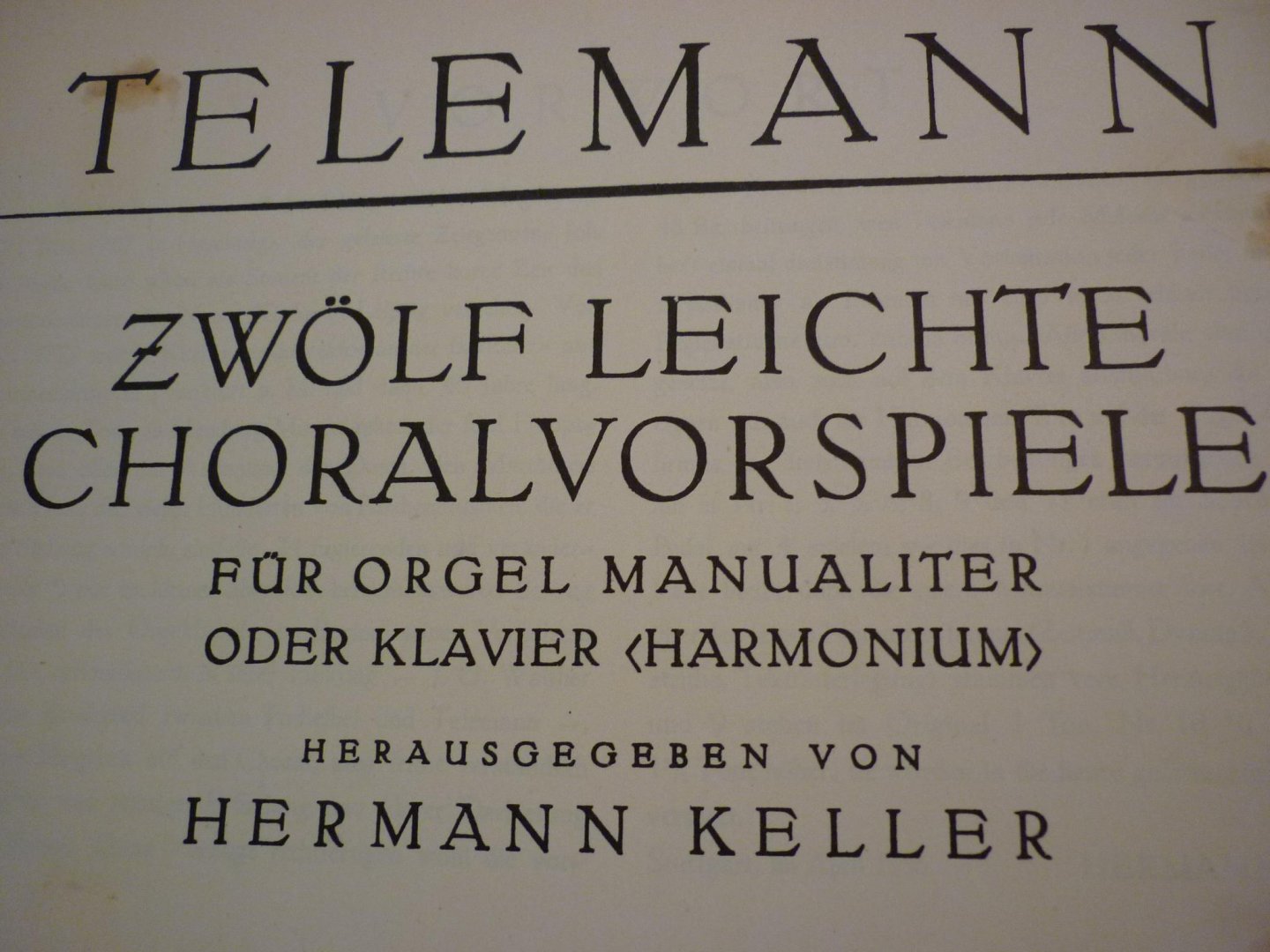 Telemann, Georg Philipp (1681-1767) - 12 leichte Choralvorspiele - orgel (Hermann Keller)