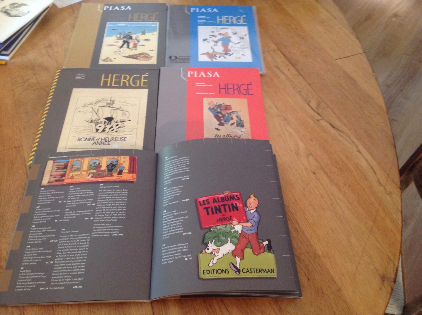 PiasaPiasa veilingcatalogussen Kuifje/ Hergé - Tintin Milou Kuifje en Bobbie