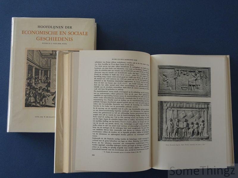 Poel, D.C. van der - Hoofdlijnen der economische en sociale geschiedenis. Deel I en II.