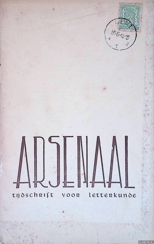 Lanckrock, Rik (redactie) - Arsenaal: Tijdschrift voor letterkunde: 5e jaargang, nummer 3