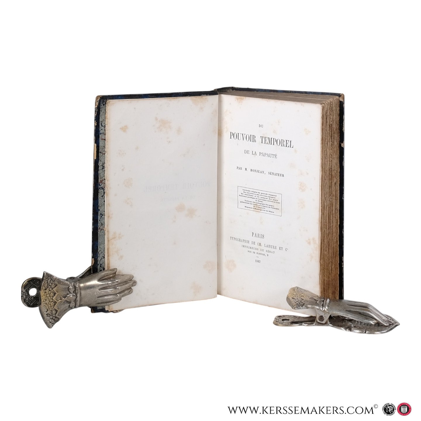 Bonjean, M. - Du pouvoir temporel de la papauté.
