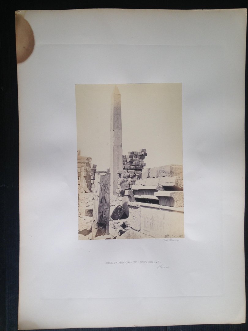 Frith, Francis - Obelisk and Granite Lotus Column, Karnac, Series Egypt and Palestine