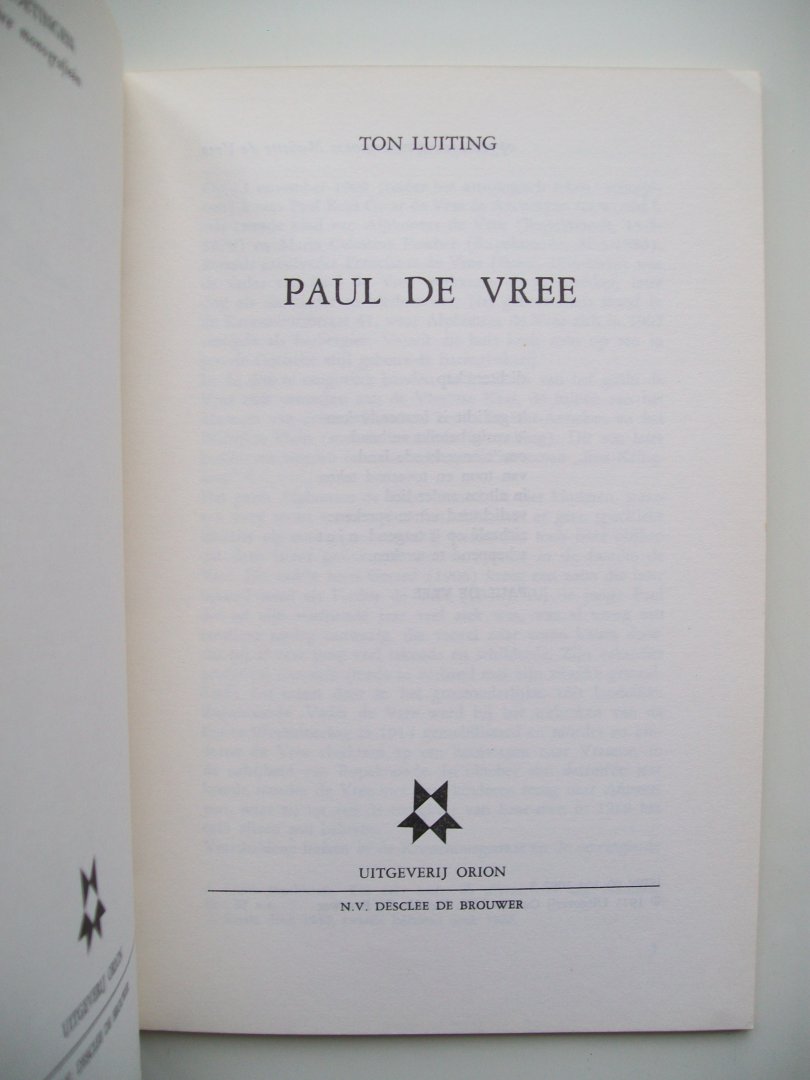 Luiting, Ton - Paul de Vree - Serie Ontmoetingen deel 93