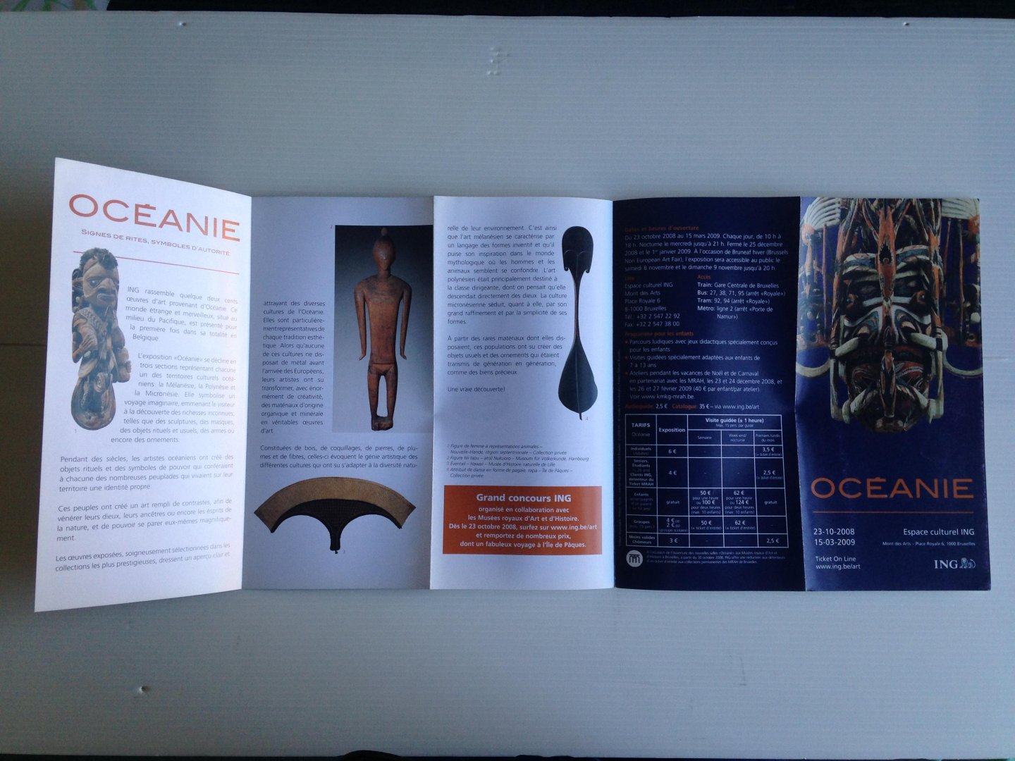  - Folder tentoonstelling Oceanie, Brussel