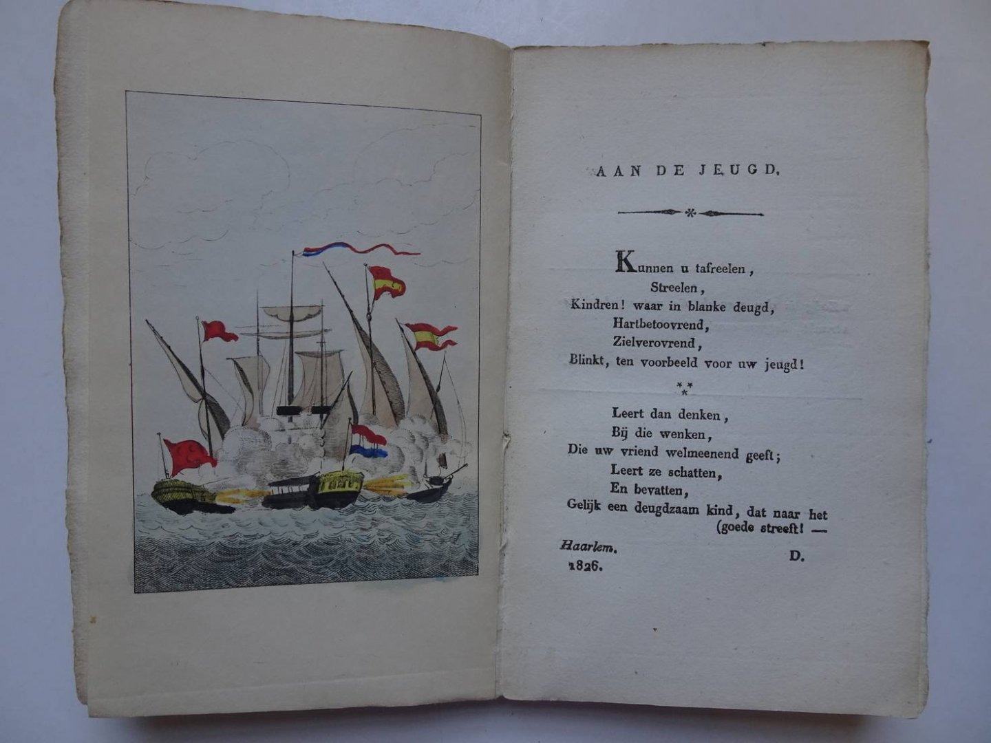 Daane, Johannes. - Bloempjes van uitspanning gevlochten voor de Nederlandsche jeugd.