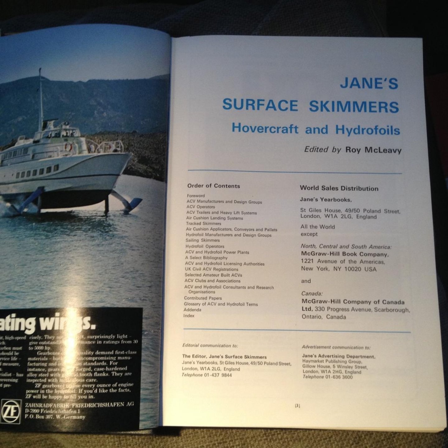 ROY McLEAVY - JANE'S SURFACE SKIMMERS: HOVERCRAFT & HYDROFOILS 1973-74 by ROY McLEAVY/1973