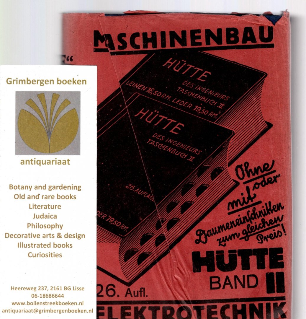  - Hütte, des Ingenieurs Taschenbuch; II. Band