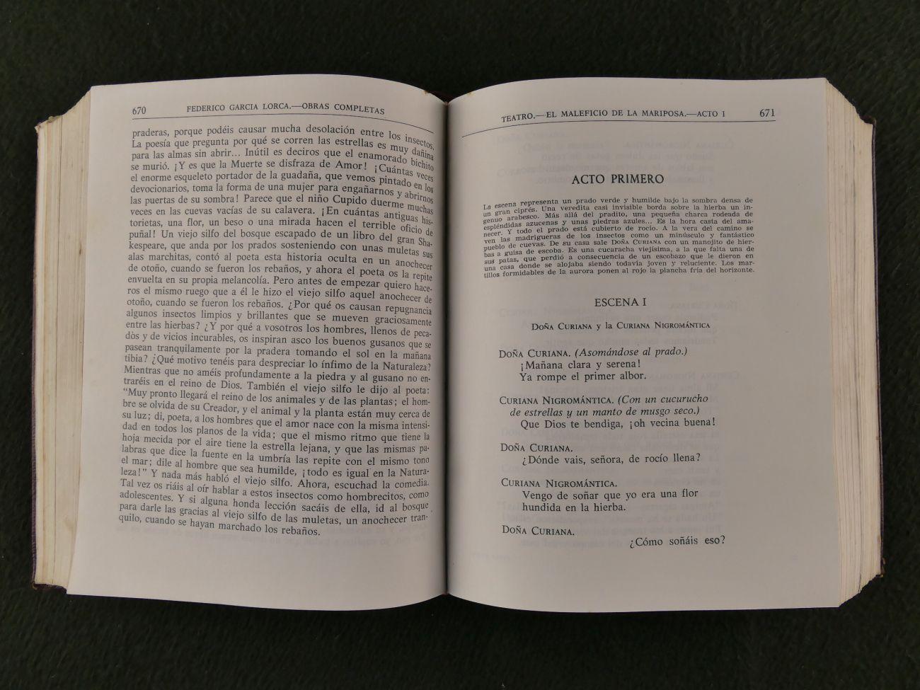 Lorca, Federico Garcia - Obras Completas. Recopilacion y notas de Arturo Del Hoyo (6 foto's)