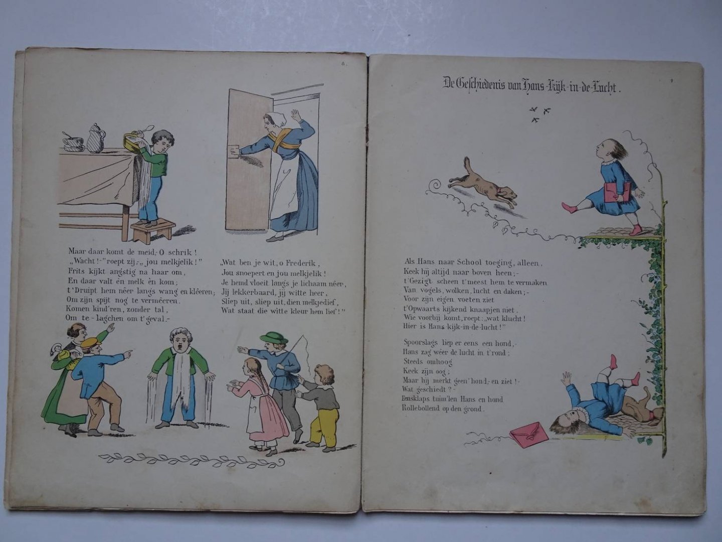 Razoux, W.P.. - Een nieuw aardig prentenboek als vervolg op het beroemde Hoogduitsche kinderwerk: "Der Struwwelpeter", voor Nederlandsche jongens en meisjes bewerkt door W.P. Razoux.