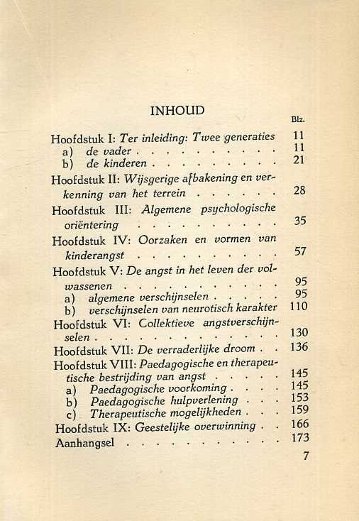 Mennicke, Prof. Dr. C. A. - De angst in het leven van de mens. Oorzaken, verschijningsvormen, overwinning.