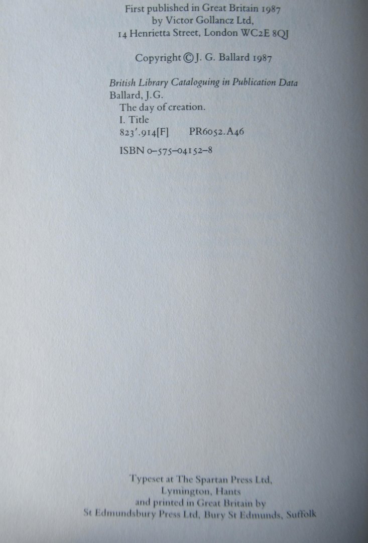 Ballard, J.G. - The day of creation