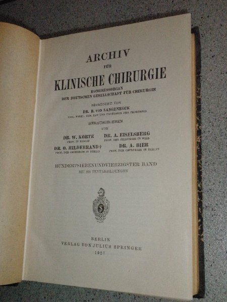B.von Langenbeck - Archiv für Klinische Chirurgie