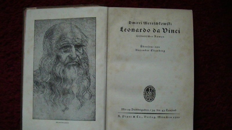 Mereschkowski, Dimitri - LEONARDO DA VINCI. Historischer roman. übersetst von Alexander Eliasberg