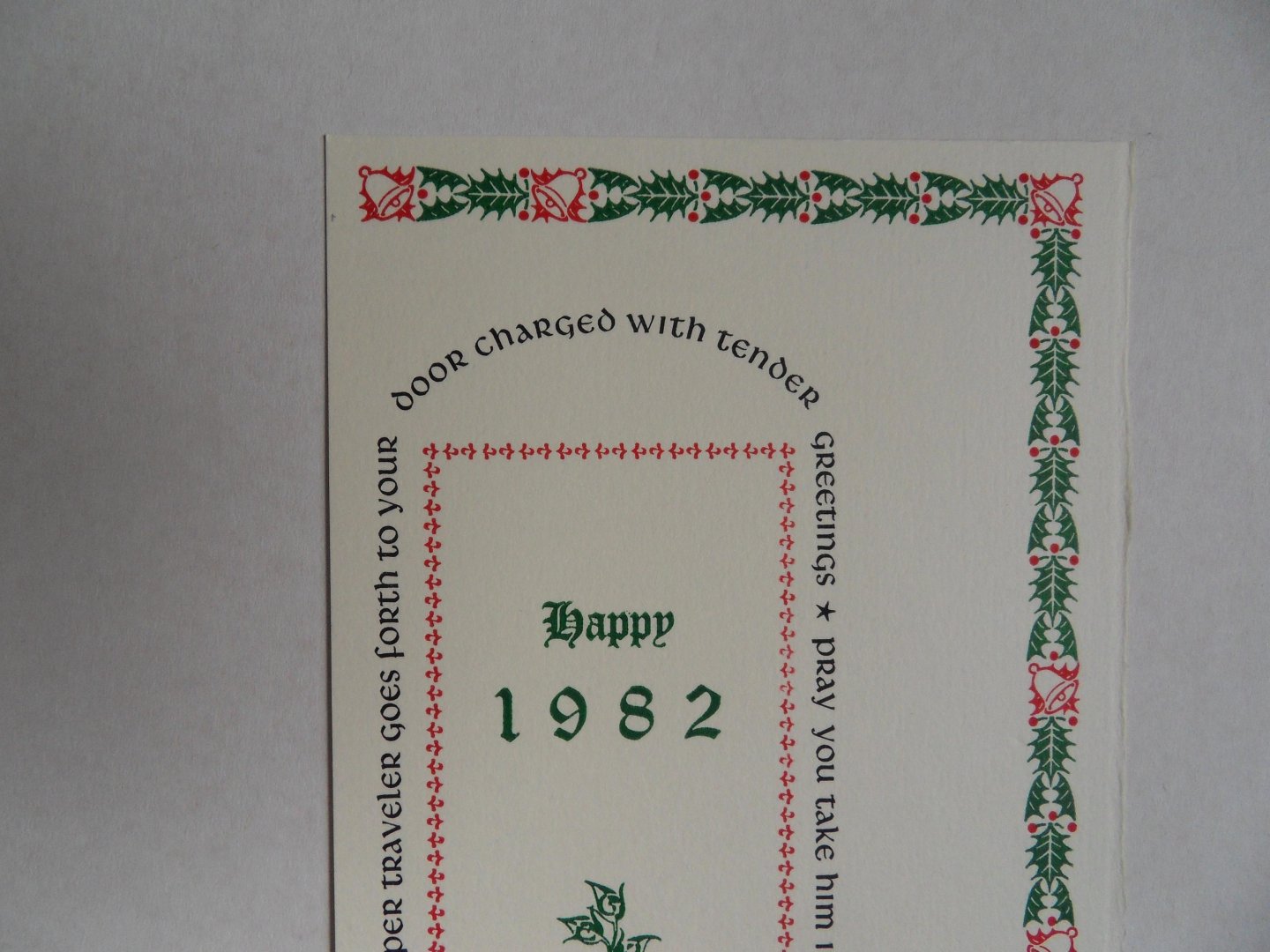 Otterloo, Henk van. - Kerstgroet: Merry Christmas - Happy 1982 . [ Beperkte oplage van ca. 50 exemplaren ].