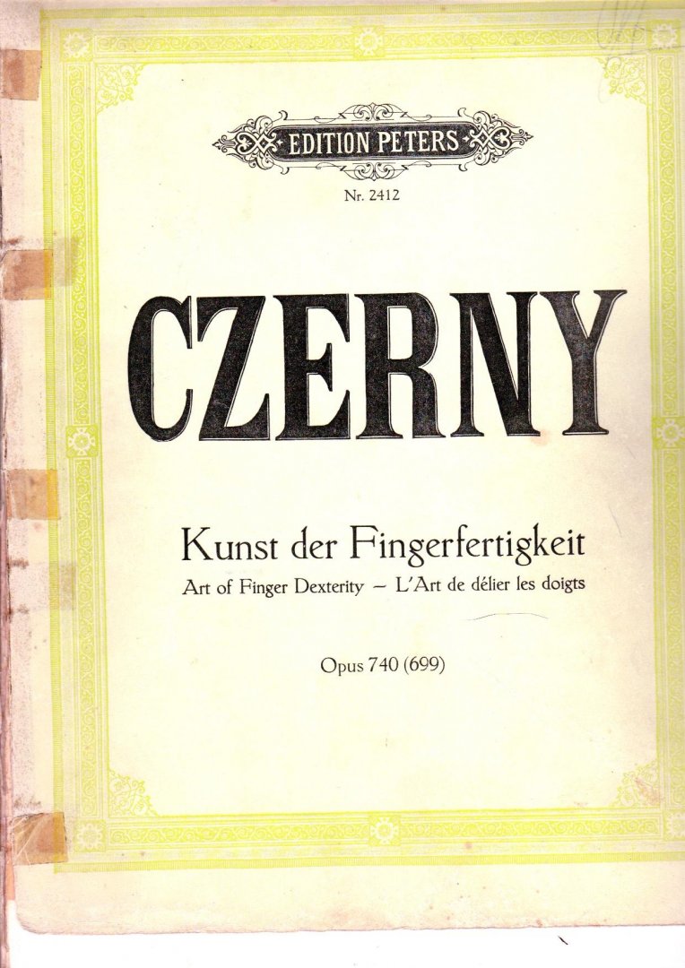 Czerny Carl - Die kunst der Fingerfertigheid op.740