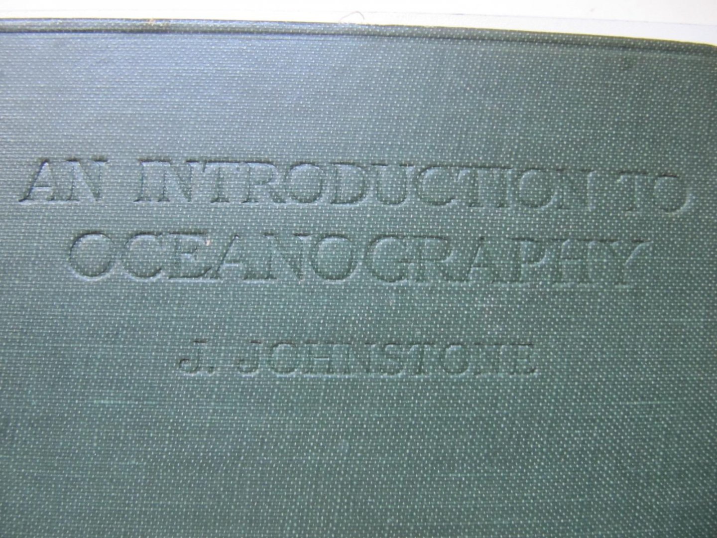 J. Johnstone - An Introduction to Oceanography