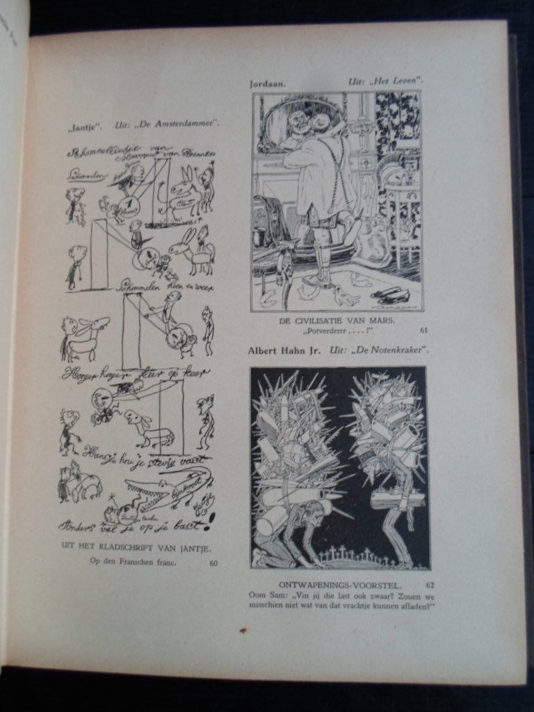 Feith, Jan - De Vrede in Prent, politieke karikaturen/cartoons uit verschillende landen [Nederland, Frankrijk, Engeland, Amerika, Duitschland]