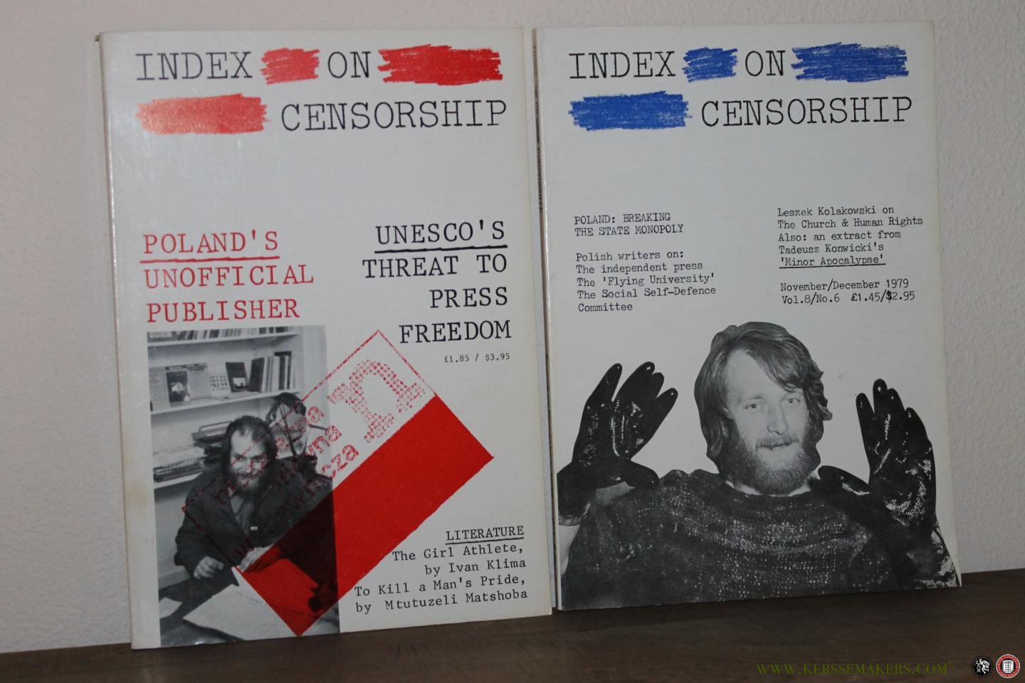 LUNGHI, Hugh (editor) - Index on Censorship: Volume 8, no. 6 + Volume 10, no. 1