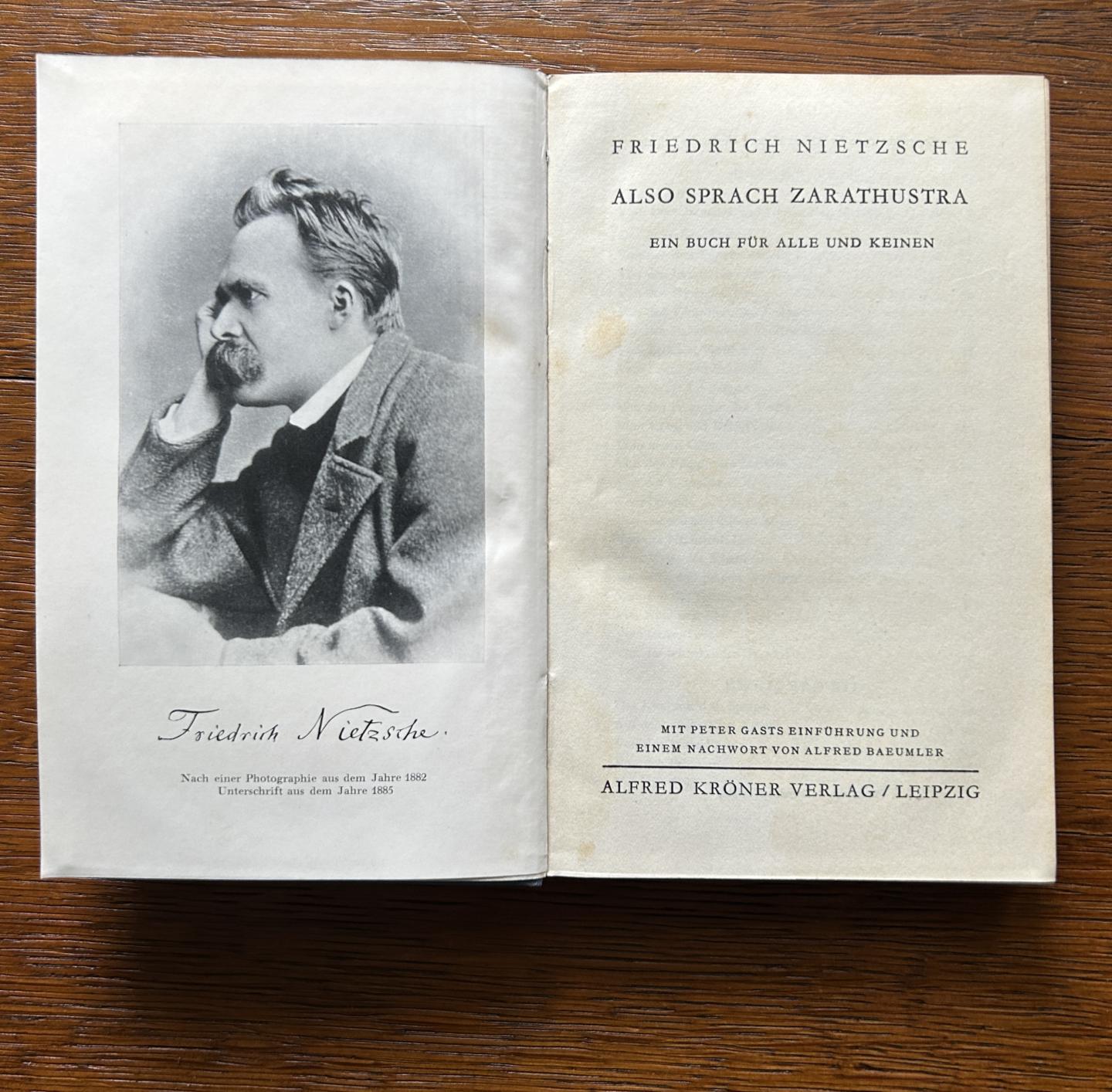 Nietzsche, Friedrich - Also sprach Zarathustra. Ein Buch für Alle und Keinen
