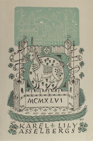 Rozendaal, W.J. - Nieuwjaarswens Karel & Lily Asselbergs. 1946