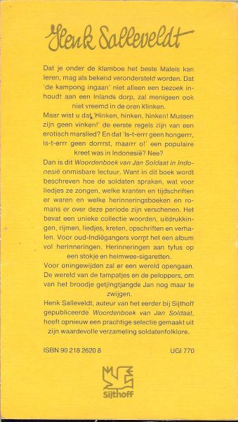 Salleveldt Henk - Het woordenboek van Jan Soldaat in Indonesie