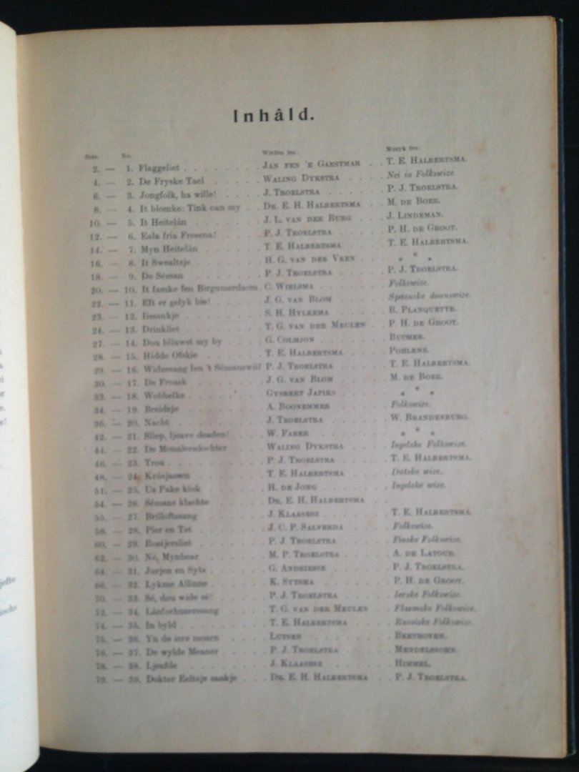 Troestra, P.J. & P.H.de Groot - Ny Frysk Lieteboek