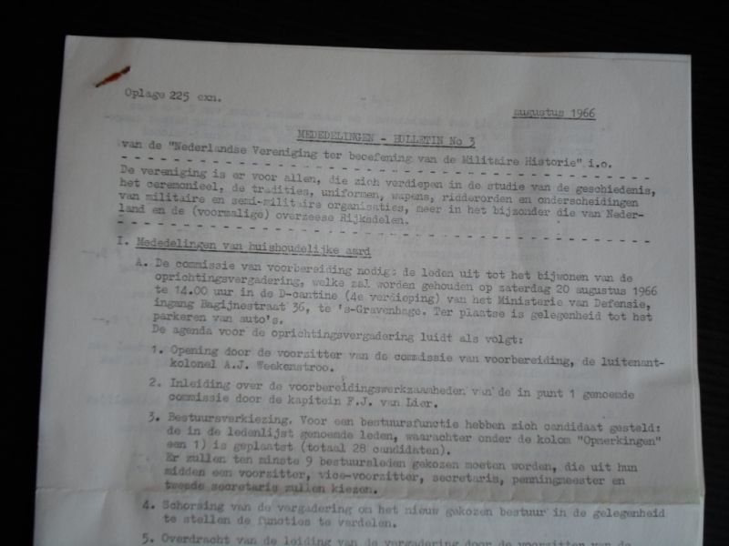  - Mededelingen -Bulletin Nederlandse Vereniging ter beoefening van de Militaire Historie