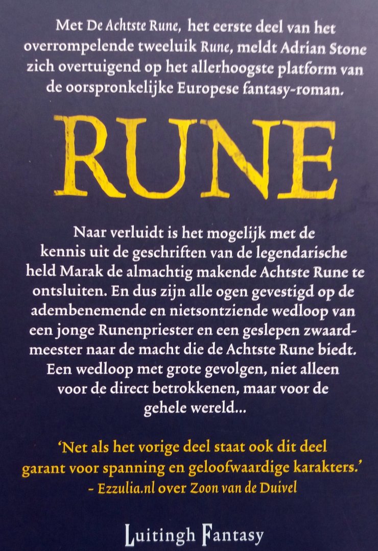 Stone, Adrian - Rune (Eerste Boek: De Achtste Rune)