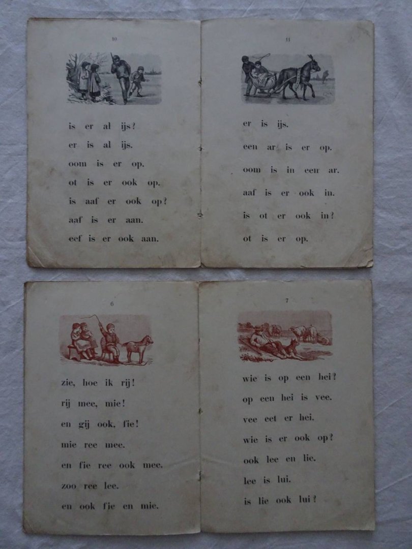 Baron, A.. - Eerste en tweede boekje, (oude serie) behoorende bij de handleiding bij het eerste leesonderwijs. 2 titels.