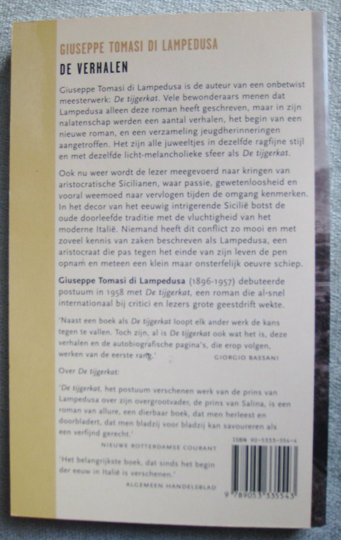 Tomasi di Lampedusa, Giuseppe - De verhalen