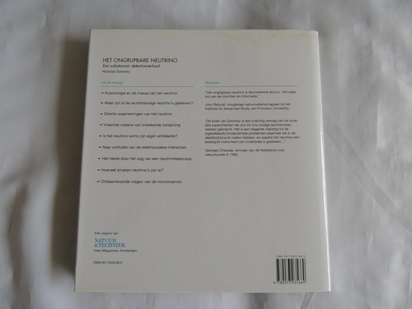 Solomey, Nickolas - Het ongrijpbare neutrino, Een subatomair detectiveverhaal - Wetenschappelijke bibliotheek 61