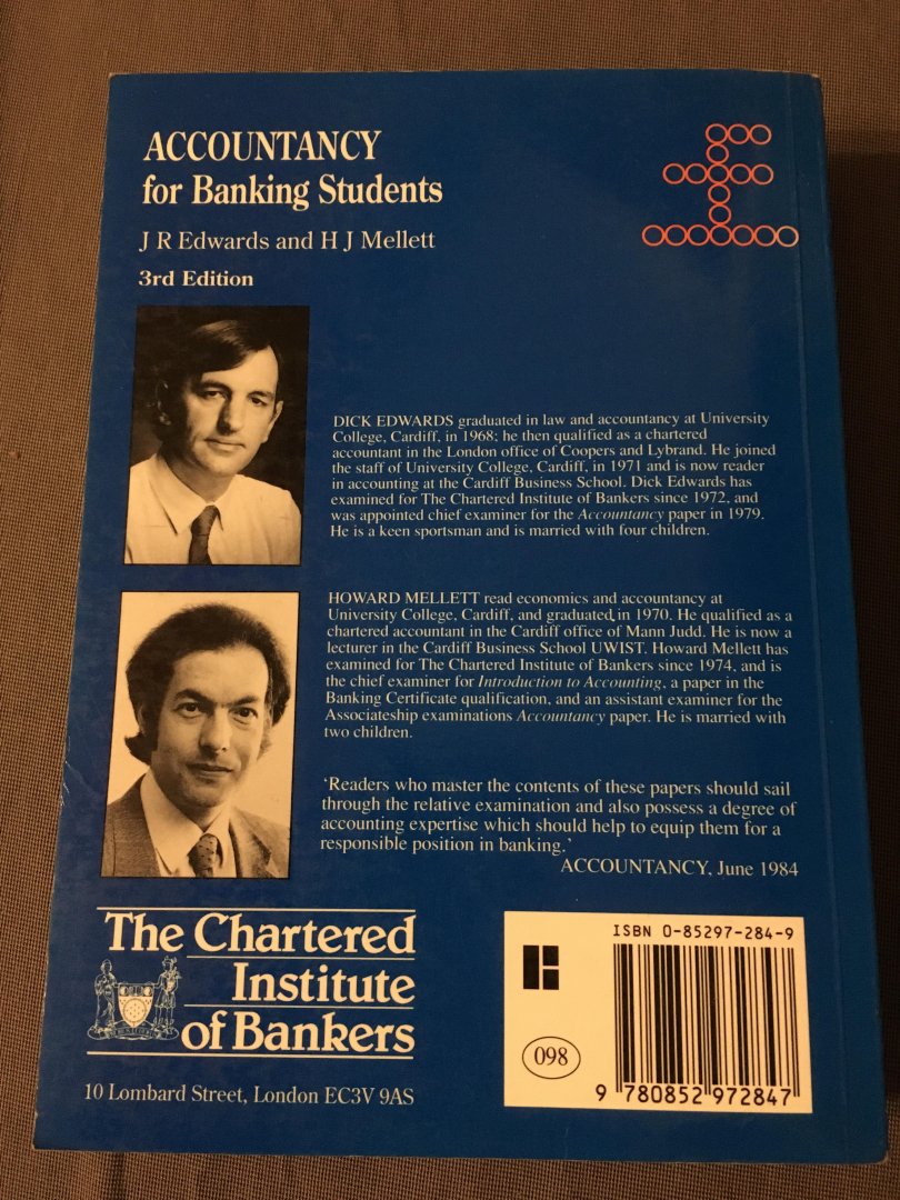 J.R. Edwards And H.J. Mellet - Accountancy for banking students