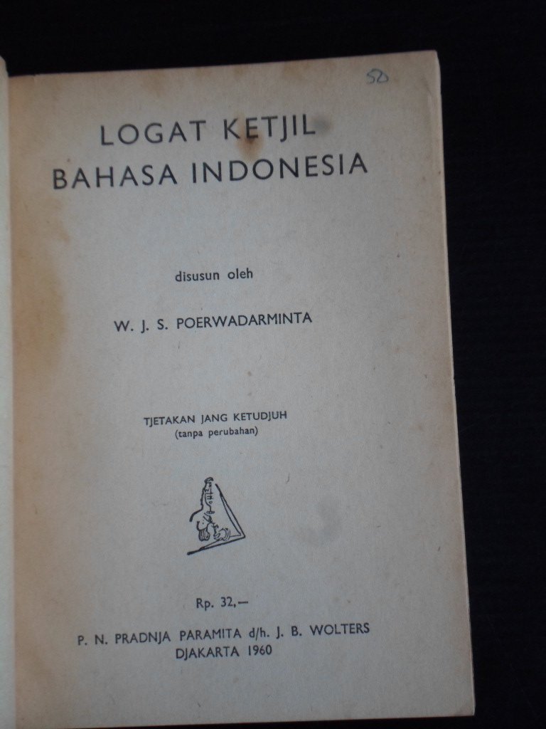 Poerwadarminta, W.J.S. - Logat Ketjil Bahasa Indonesia, Indonesisch woordenboek