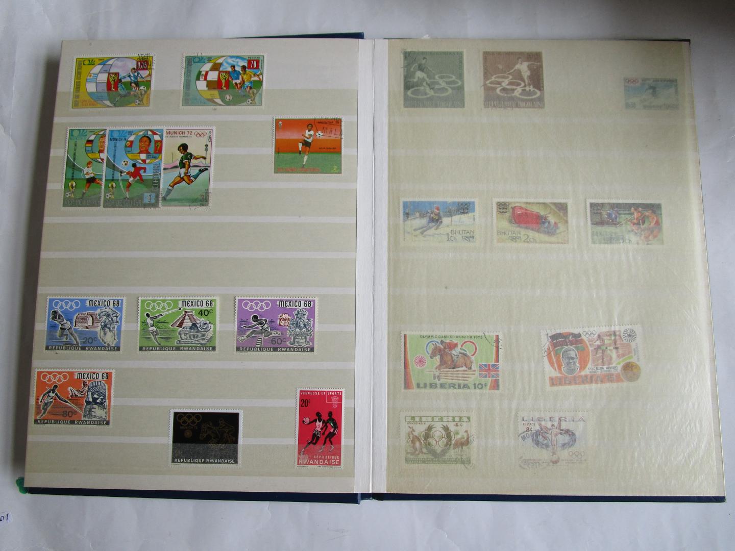 Filatelie - POSTZEGELS  16 pagina's met 229 postzegels Olympische Spelen