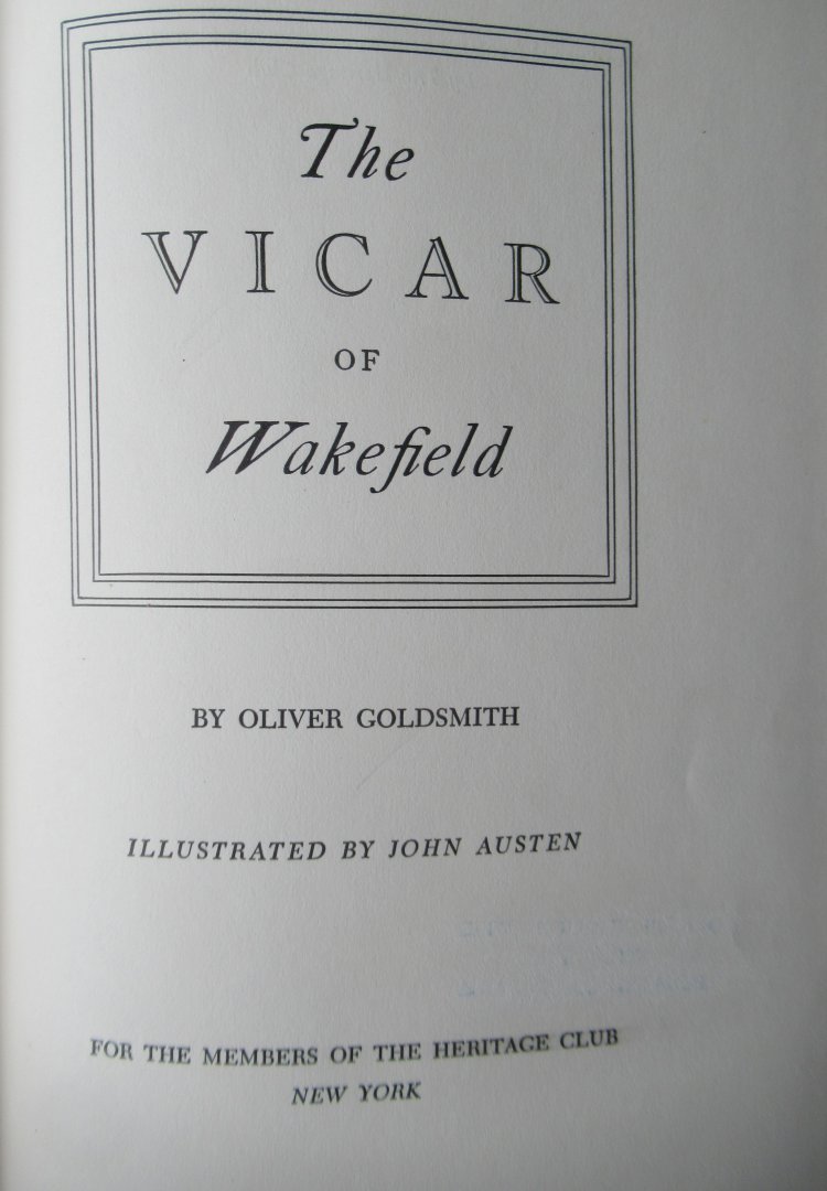 Goldsmith, Oliver - The vicar of Wakefield