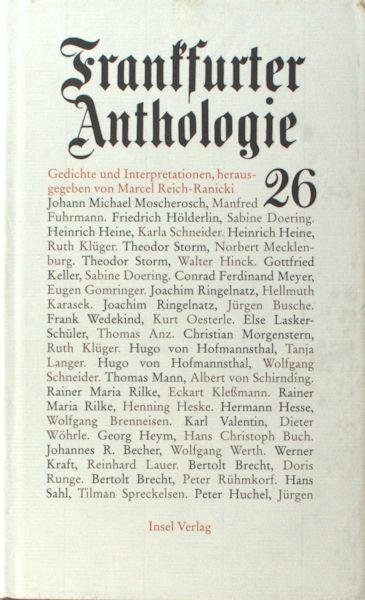 Reich-Ranicki, Marcel (Herausg.). - Frankfurter Anthologie 26. Gedichten und Interpretationen