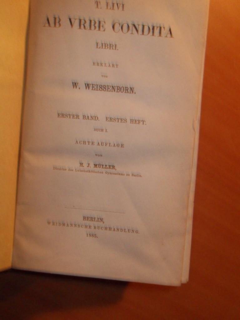 Livius; Weissenborn - Titi Livi Ab vrbe condita libri Band. 1, Heft. 1 Buch I