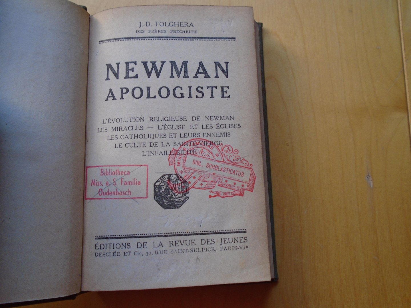 Folghera, J.-D. - Newman apologiste