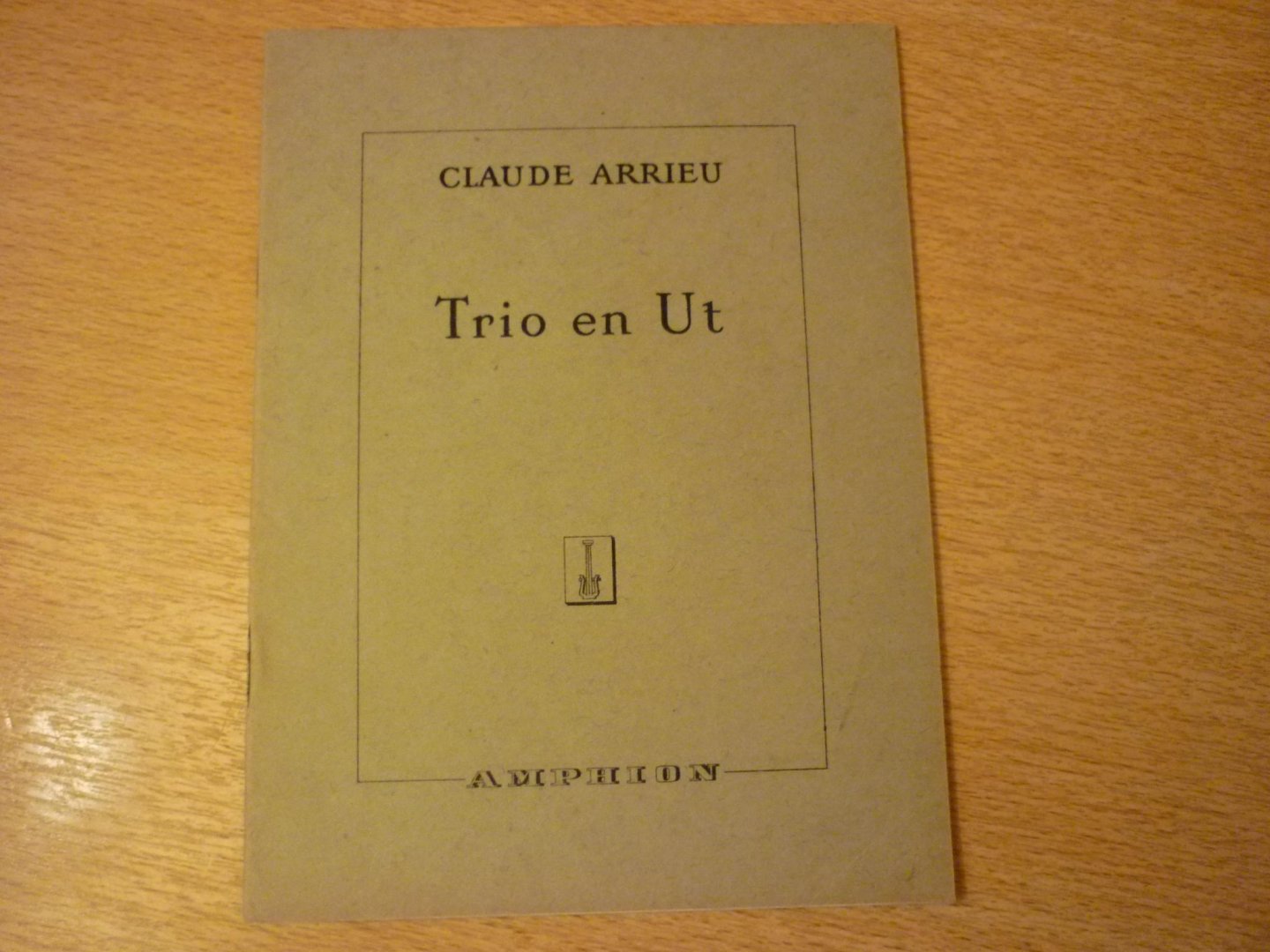 Arrieu; Claude (1903–1990) - Trio en Ut; pour Hautbois, Clarinette & Basson