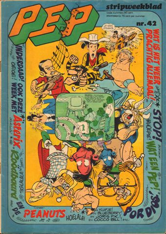 Diverse auteurs - PEP 1973 nr. 42, stripweekblad, 19 oktober met o.a. DIVERSE STRIPS (ASTERIX/BLUEBERRY/KRAAIENHOVE/RIK RINGERS/ PHILEMON/KUIFJE)/ARGENT (1,5 p.), goede staat