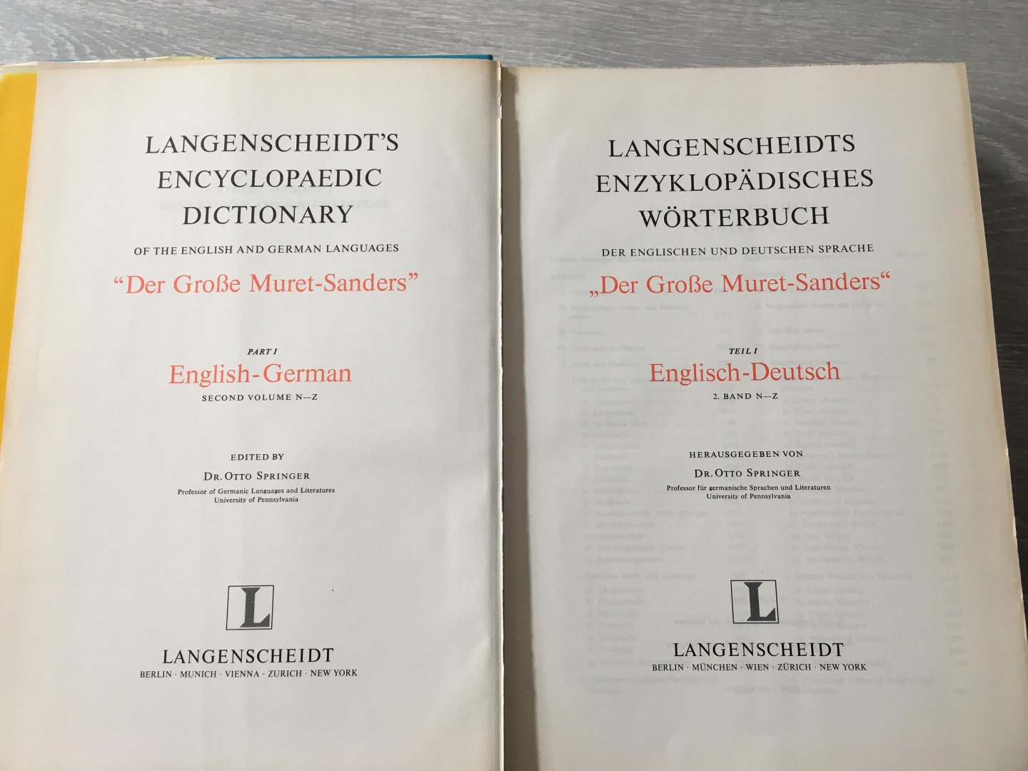  - Der grosse Muret-Sanders, Twei teilen; Langenscheidts Enzyklopädisches Wörterbuch / Der Große Muret-Sanders
