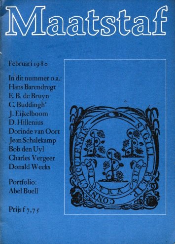 Uyl, Bob den / Hillenius, D. / Buddingh'. C. e.a. - Maatstaf, 28e jaargang, nummer 2, Februari 1980