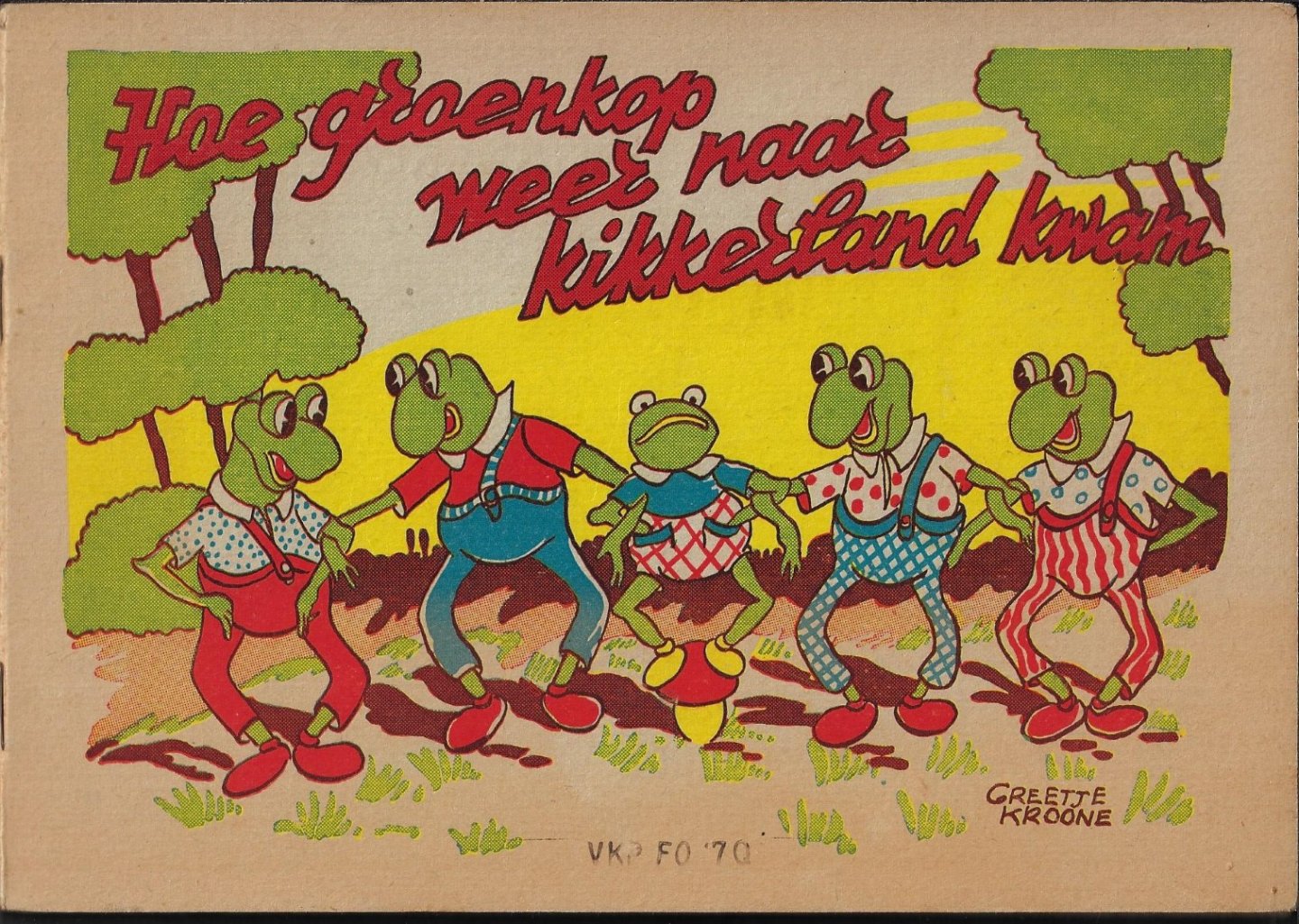 Aardweg,H.P. van den  ; [ill. Greetje Kroone] - Hoe groenkop naar kikkerland kwam