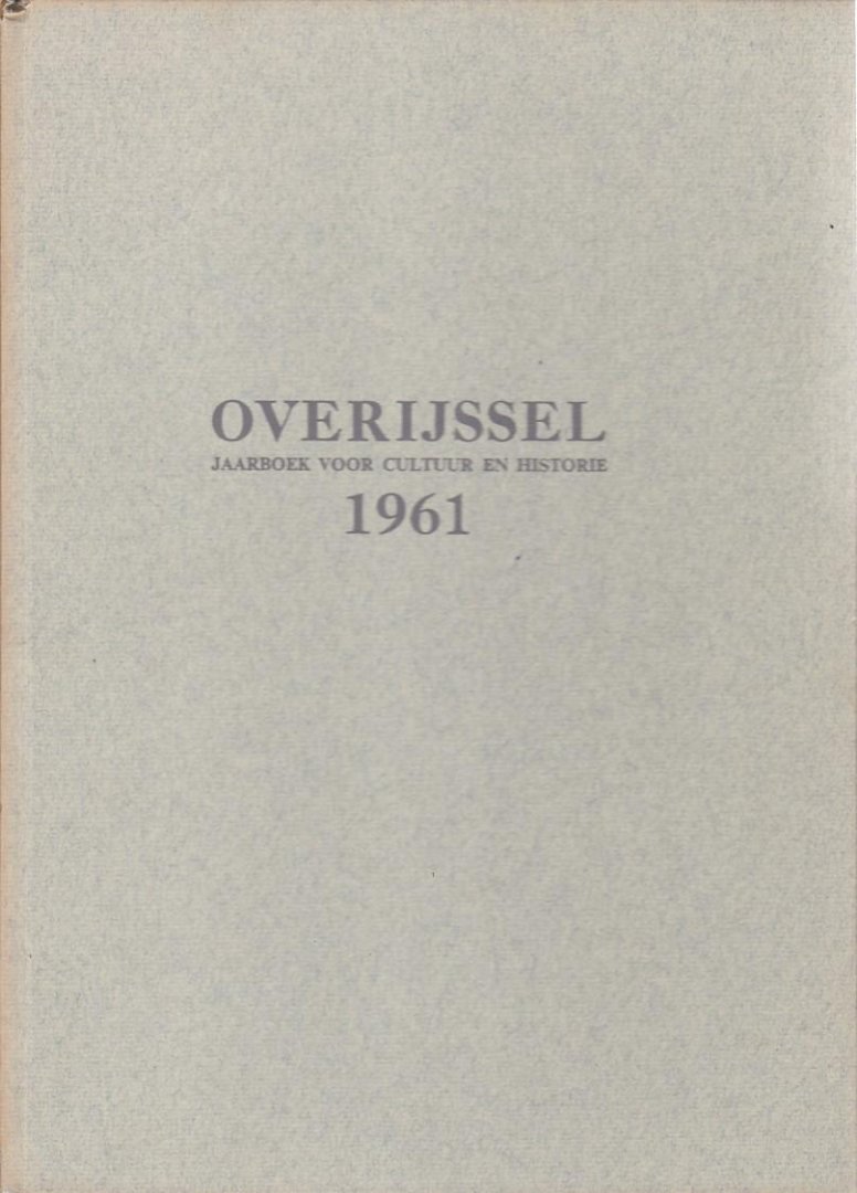 GJ Lugard - Overijssel - Jaarboek voor cultuur en historie - 1961