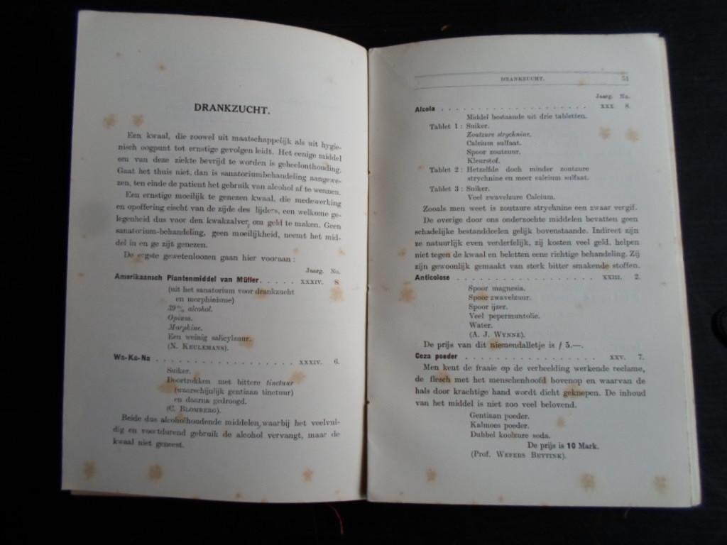 Abrahams, E.J. - De Kwakzalversmiddelen, Hunne inhoud en de gevaren die bij het gebruik dreigen