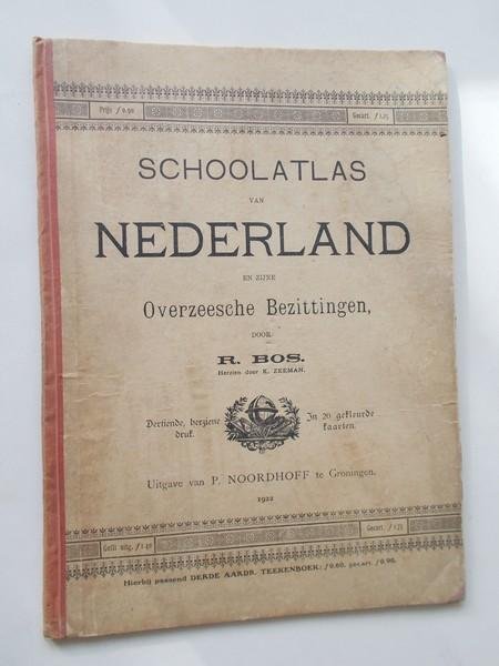 BOS, R., - Schoolatlas van Nederland en zijne overzeesche bezittingen.