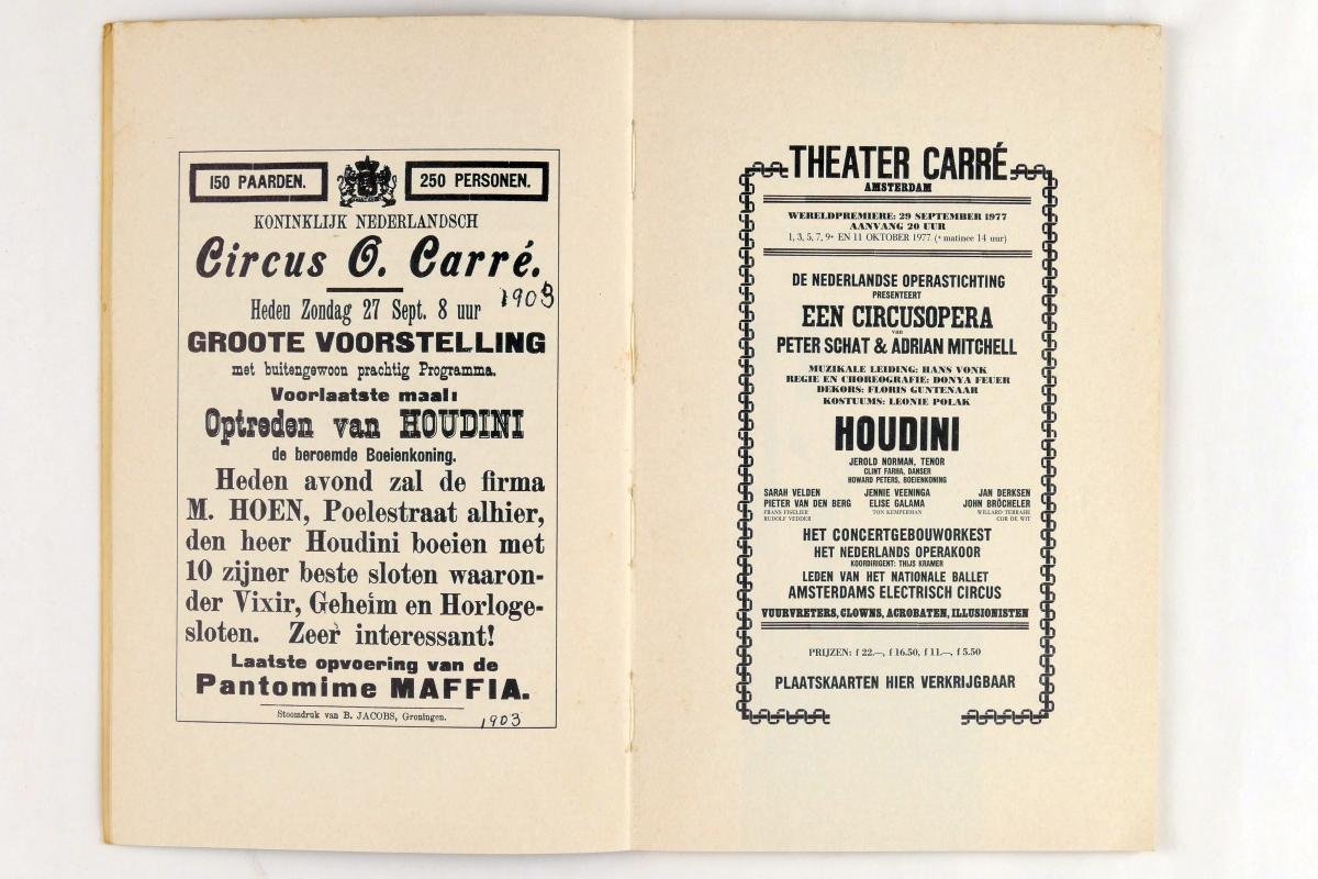 Mitchell, Adrian - Houdini a Circus Opera (3 foto's)