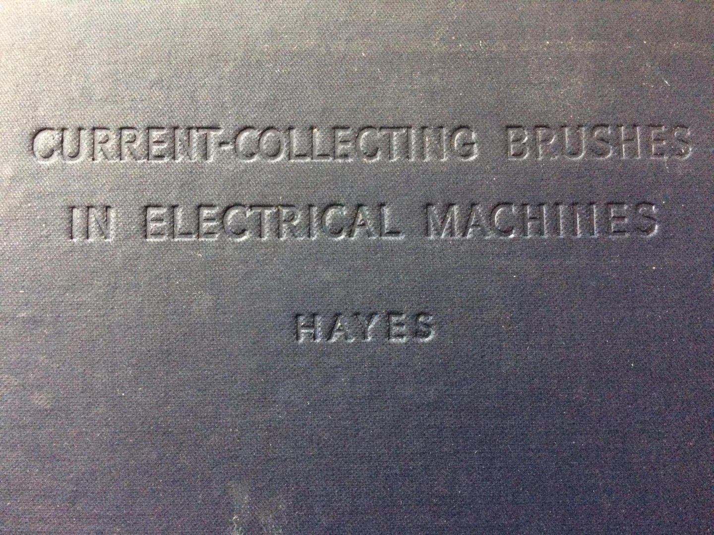 Hayes - Current collecting brushes in electrical machines