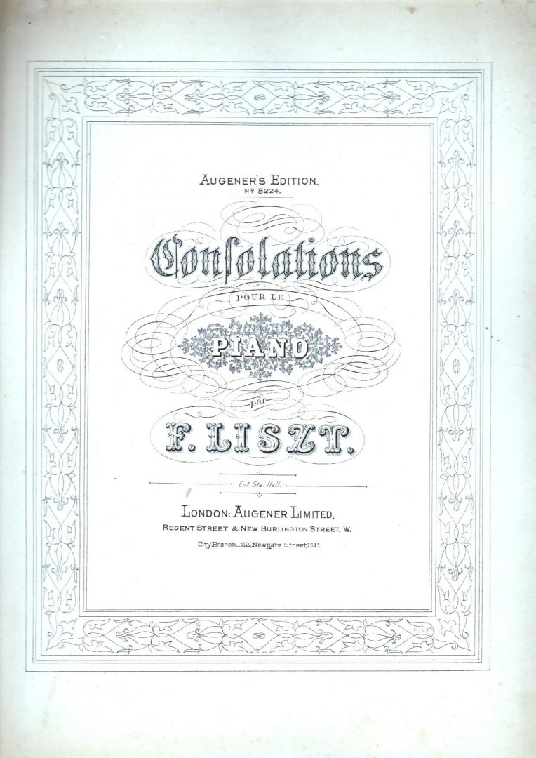 Liszt, Ffranz - Consolaties - Voor piano